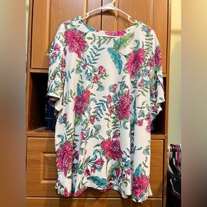 Floral Short Sleeve Women's Top